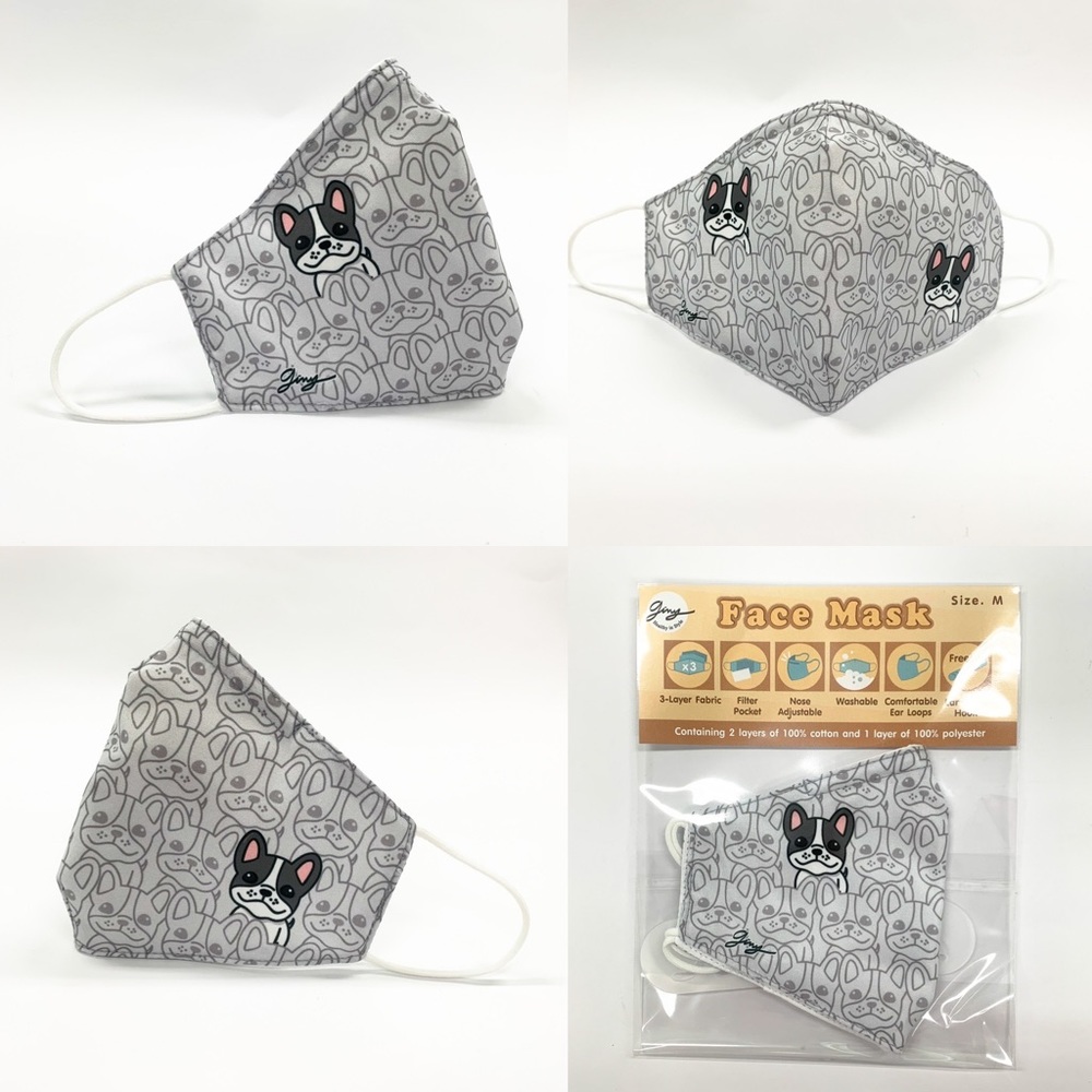 Kid n’ adult Fabric face mask Nose adjustable/ dog